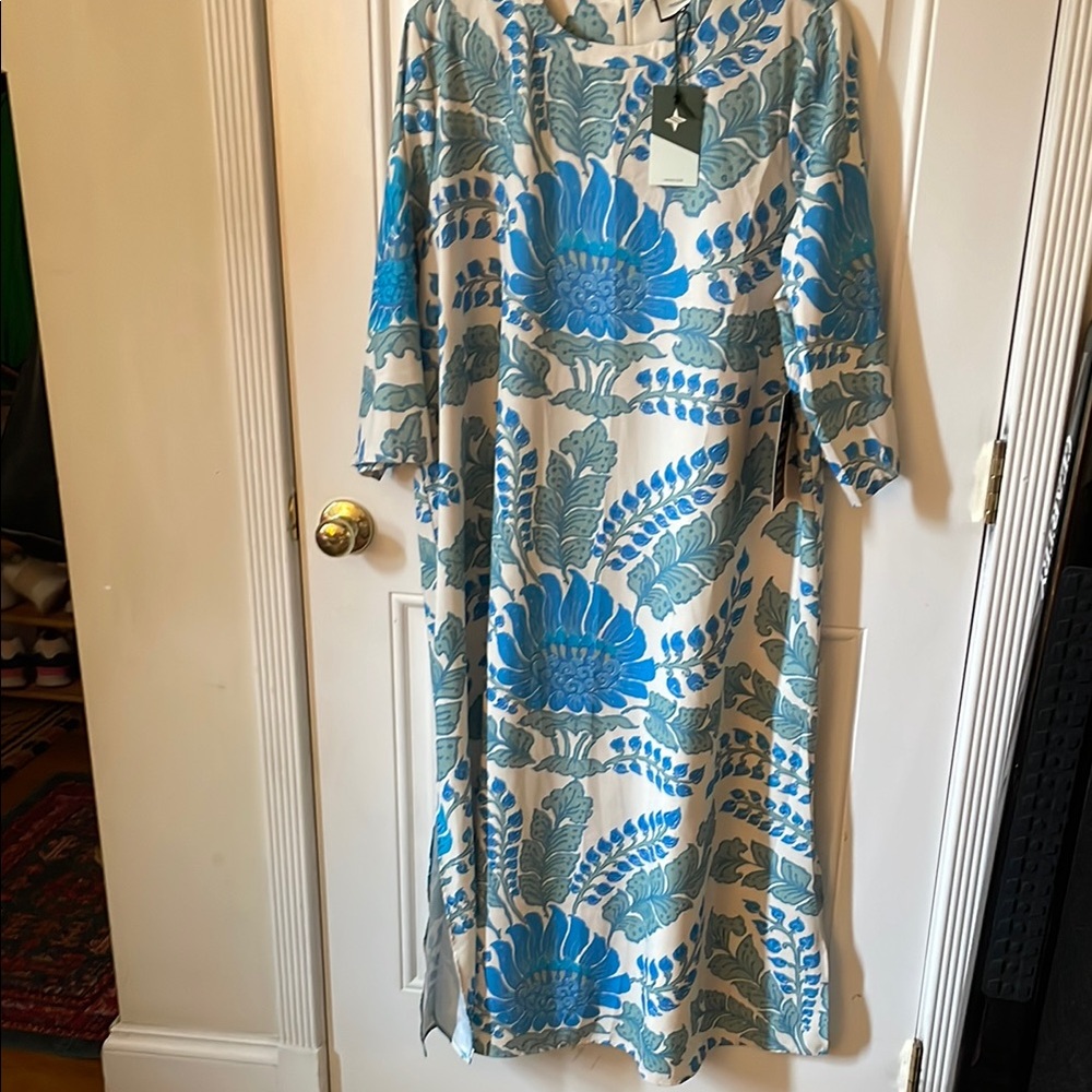 Tuckernuck Floral Blue and White Dress